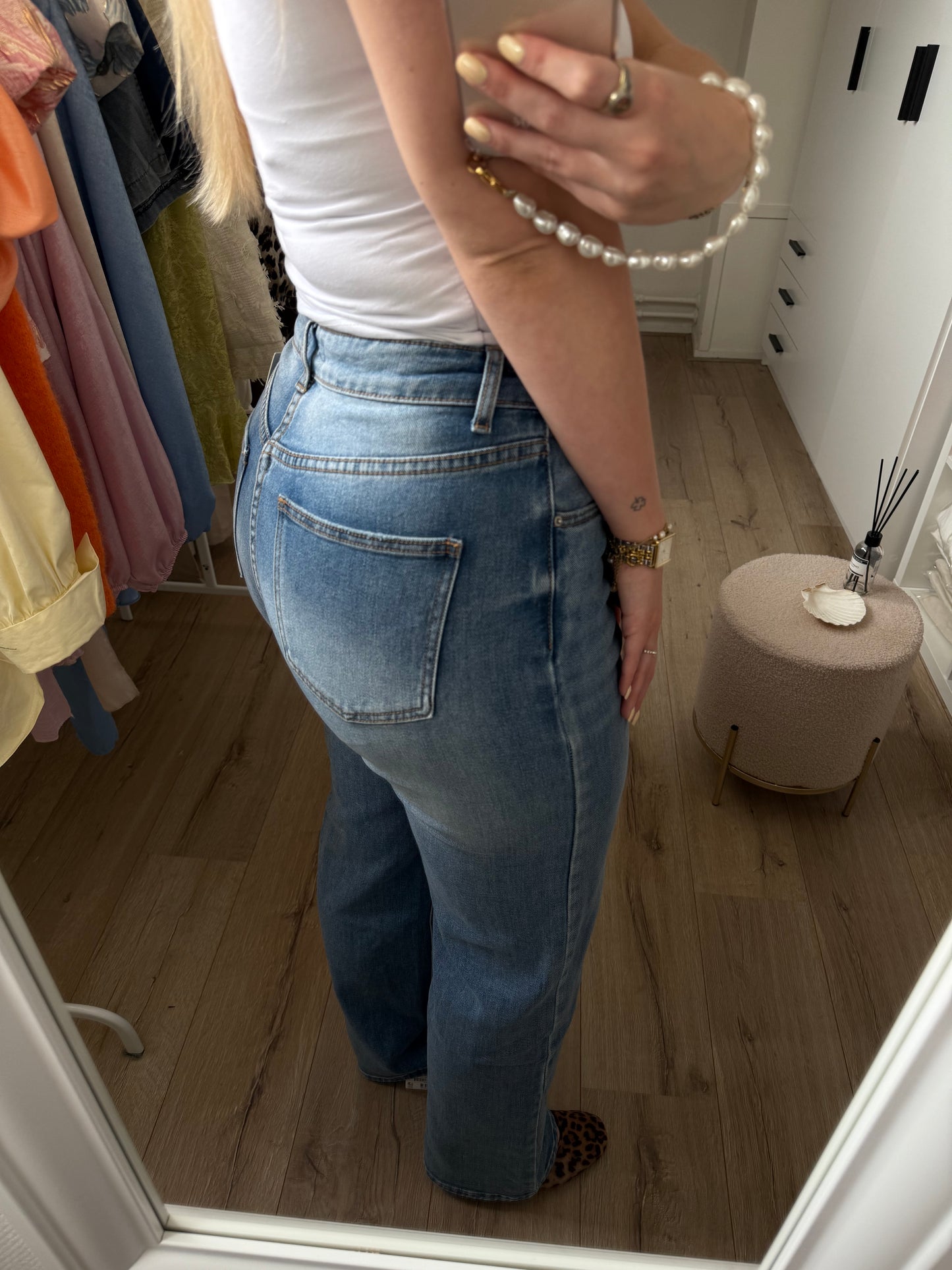 Jeans | Lou | Cross Waist | Medium Blue