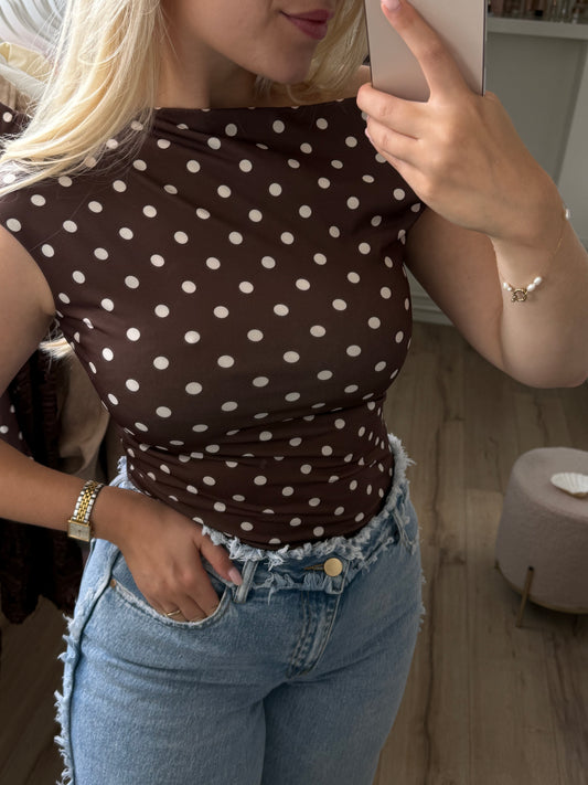 Top | Polkadot | Off Shoulder | Bruin